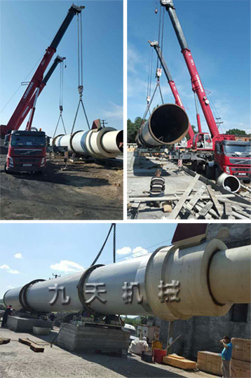 煤泥烘干機駐俄羅斯生產(chǎn)線裝機現(xiàn)場實圖